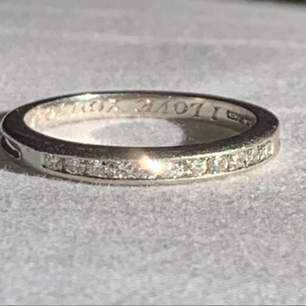 Tiffany Diamond Wedding Band in Platinum.